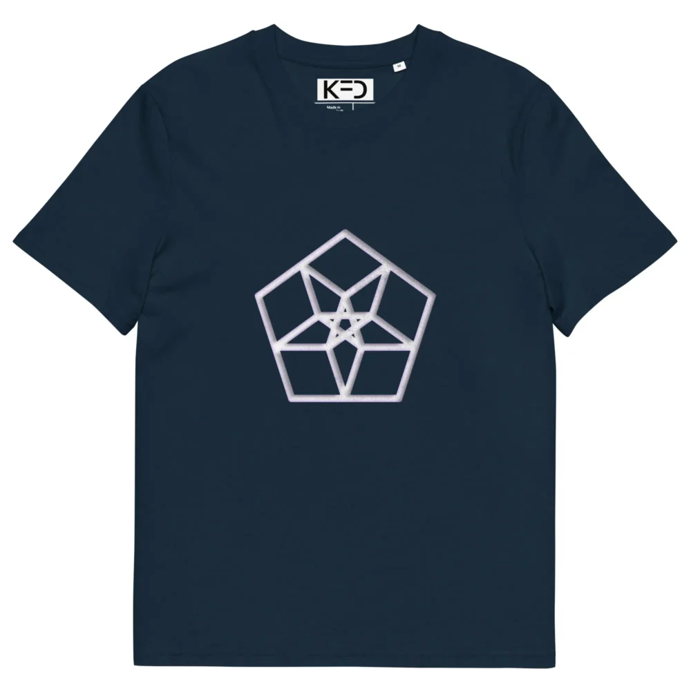Camiseta con geometría sagrada de algodón orgánico