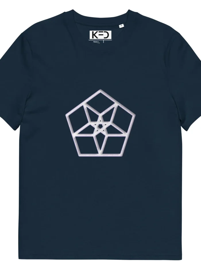 Camiseta con geometría sagrada de algodón orgánico