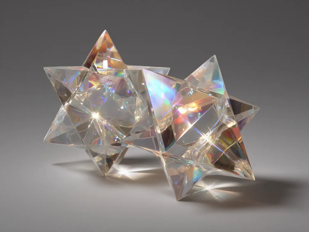 Geometría sagrada: Estrellas merkaba de cristal