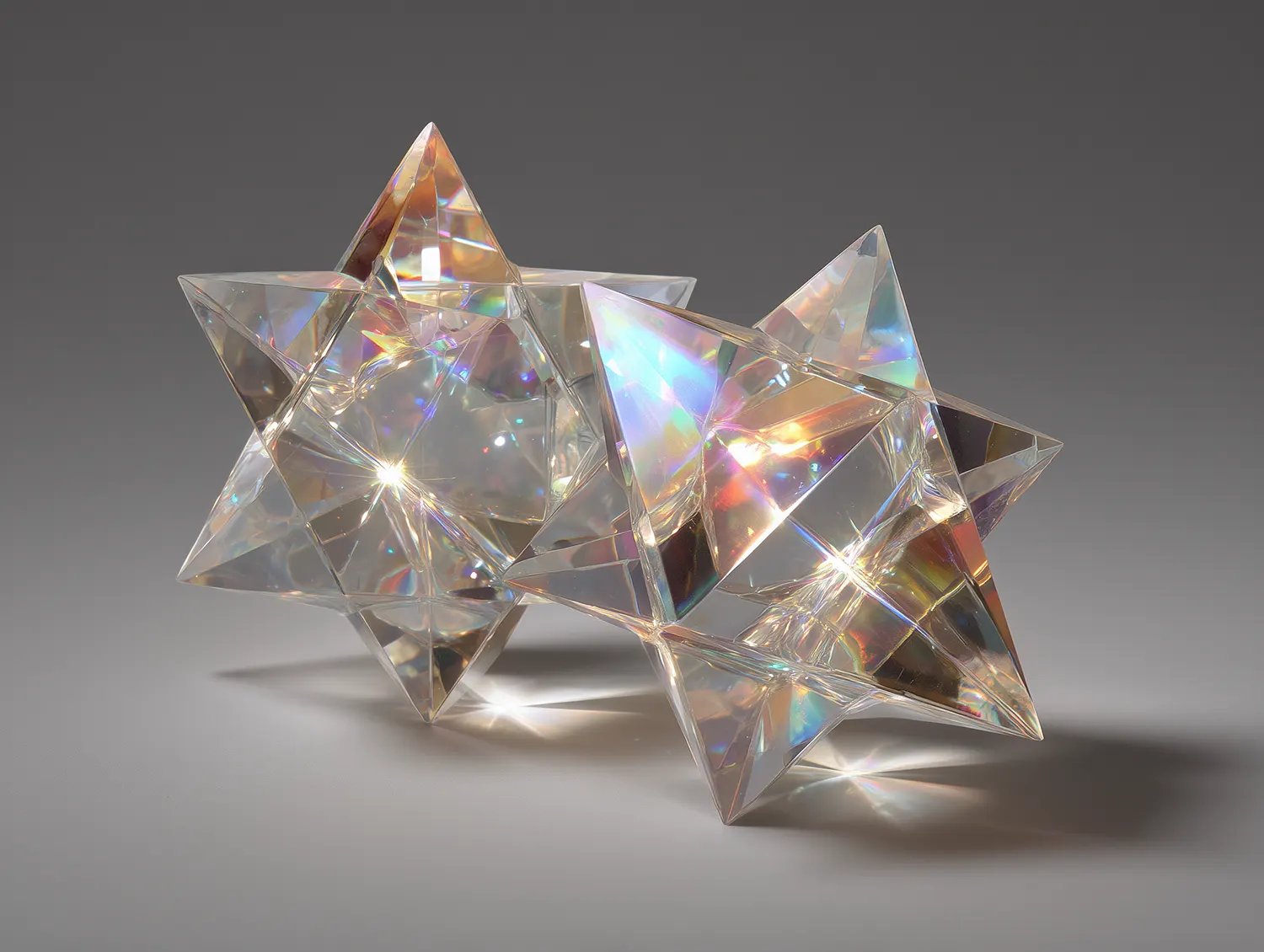 Geometría sagrada: Estrellas merkaba de cristal