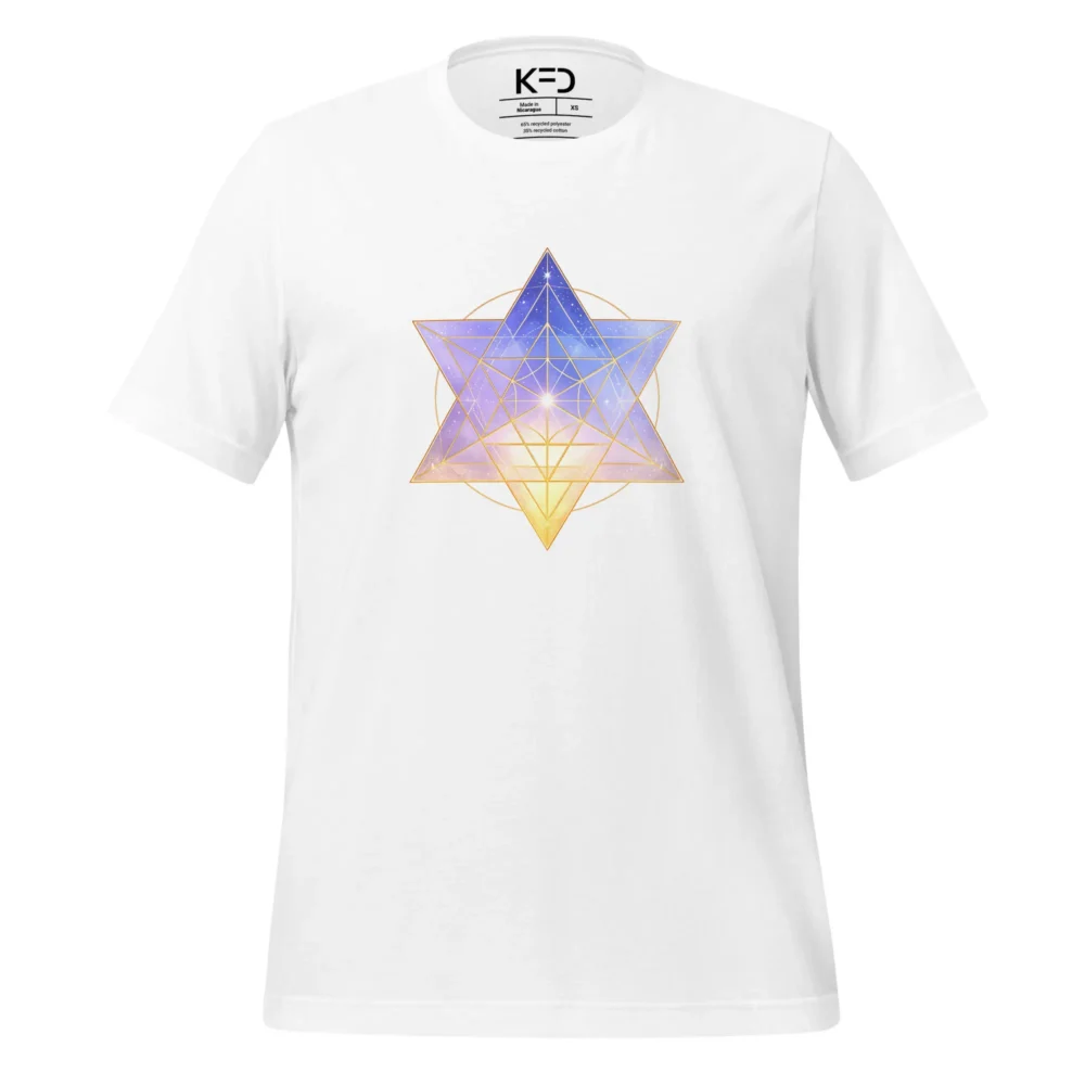 Camiseta ecológica unisex con geometría sagrada Merkaba