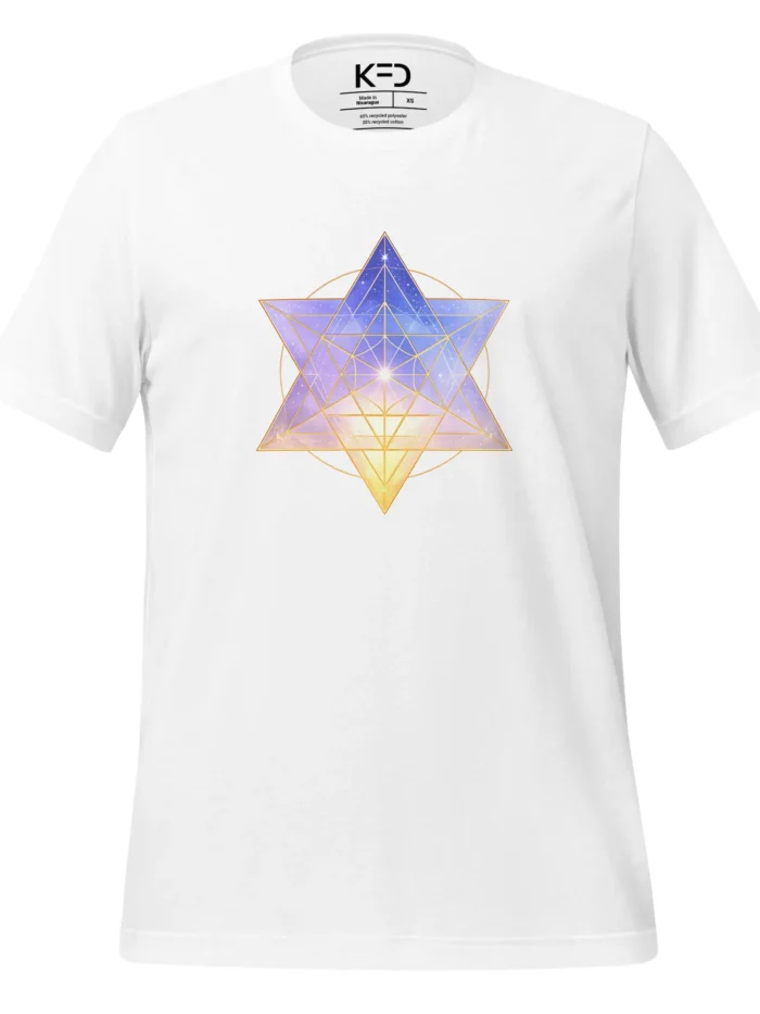 Camiseta ecológica unisex con geometría sagrada Merkaba