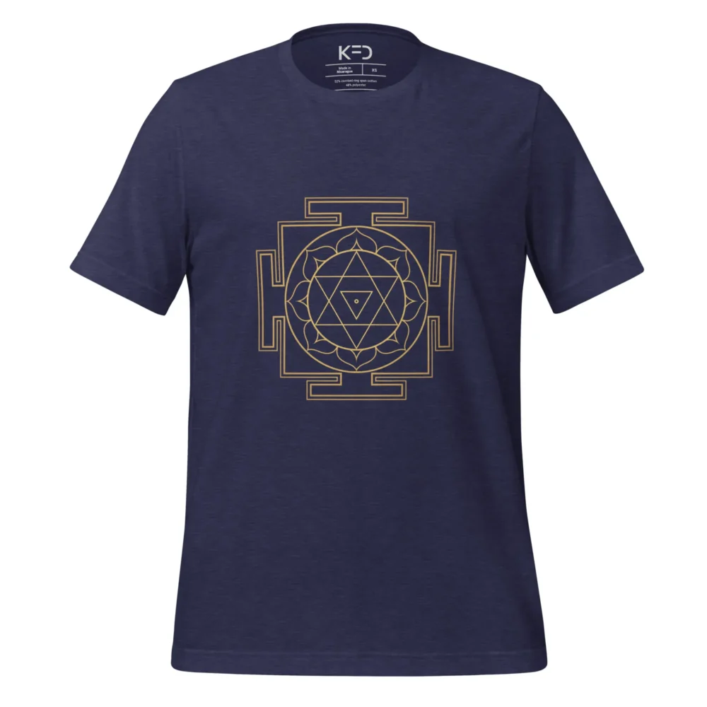 Camiseta de algodón unisex con geometría sagrada Shiva Yantra