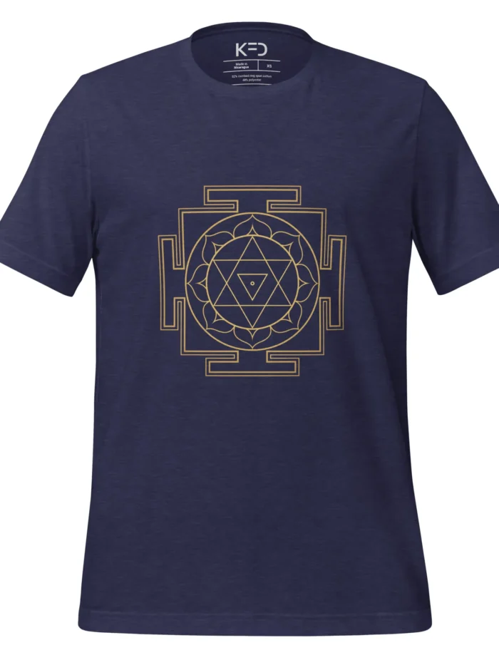 Camiseta de algodón unisex con geometría sagrada Shiva Yantra