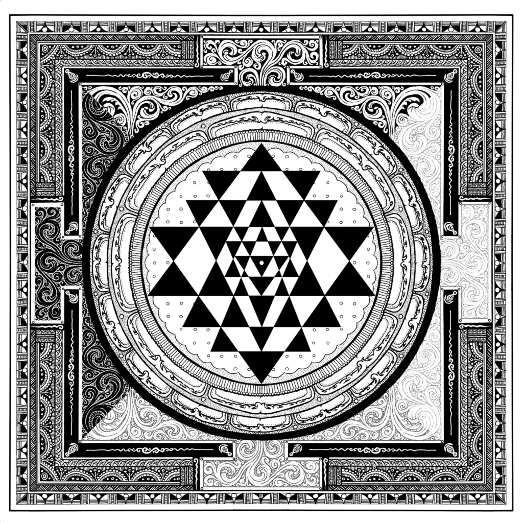 Sri Yantra Geometría Sagrada