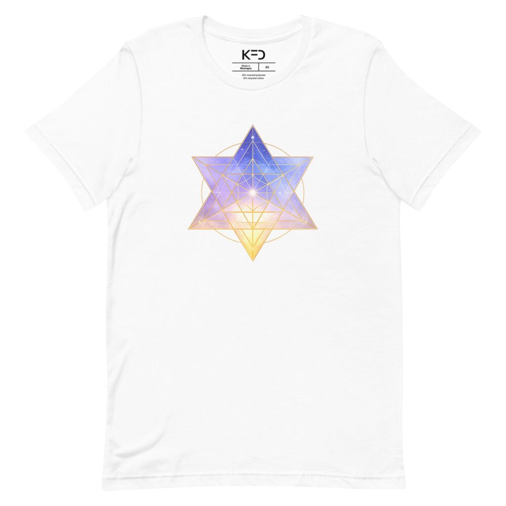 Camiseta ecológica unisex con geometría sagrada Merkaba