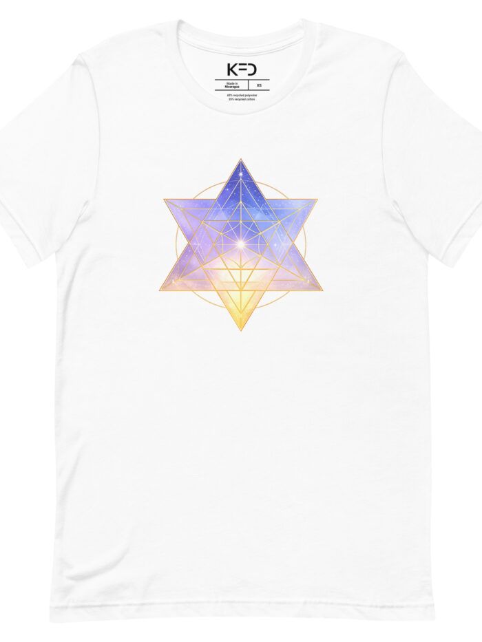 Camiseta ecológica unisex con geometría sagrada Merkaba
