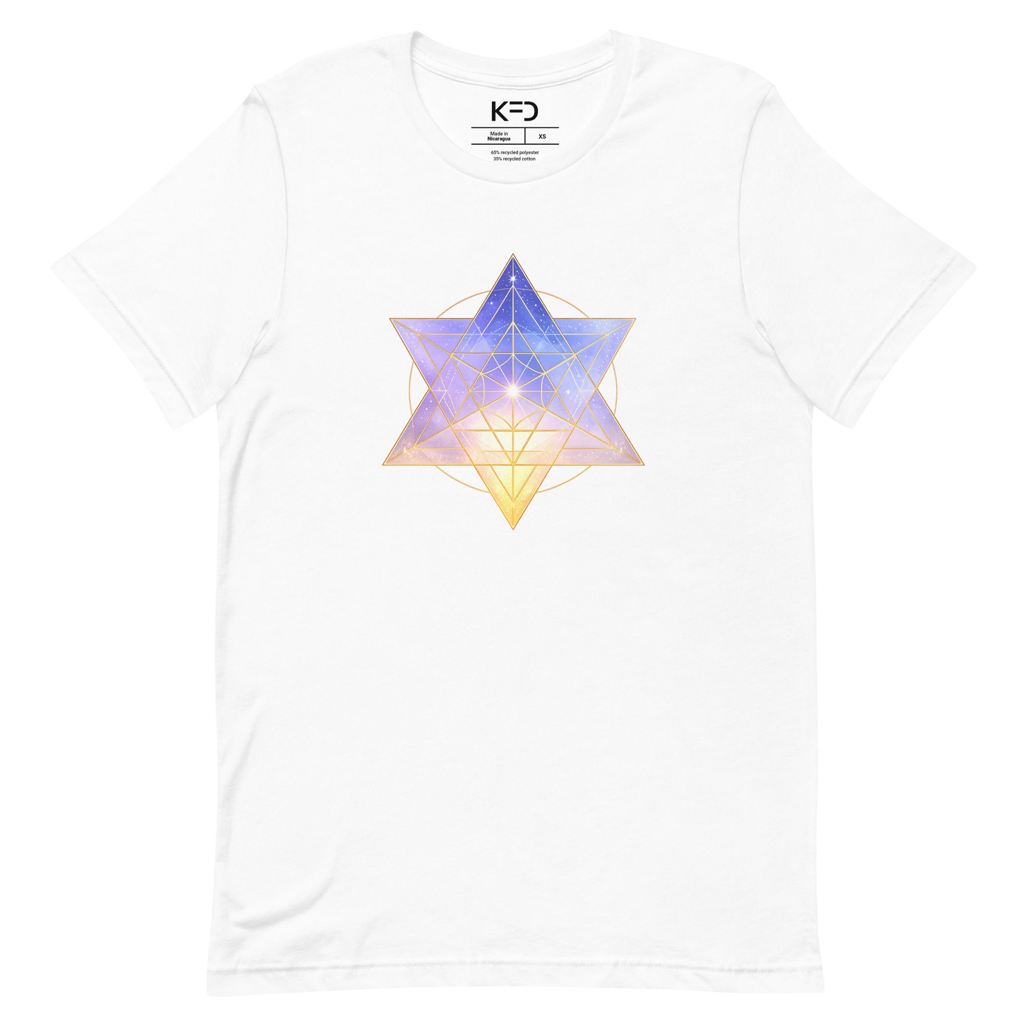 Camiseta eco unisex con geometría sagrada Merkaba
