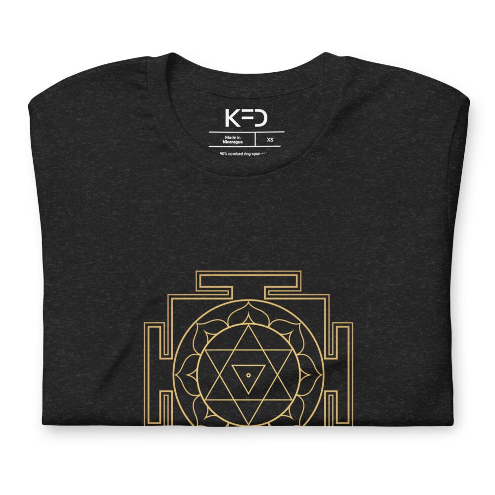 Camiseta de algodón unisex con geometría sagrada Shiva Yantra