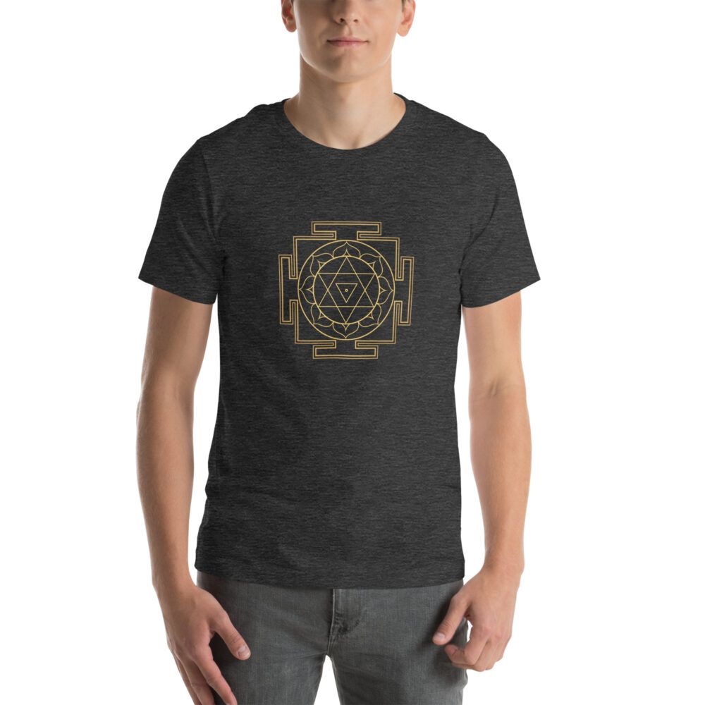 Camiseta de algodón unisex con geometría sagrada Shiva Yantra