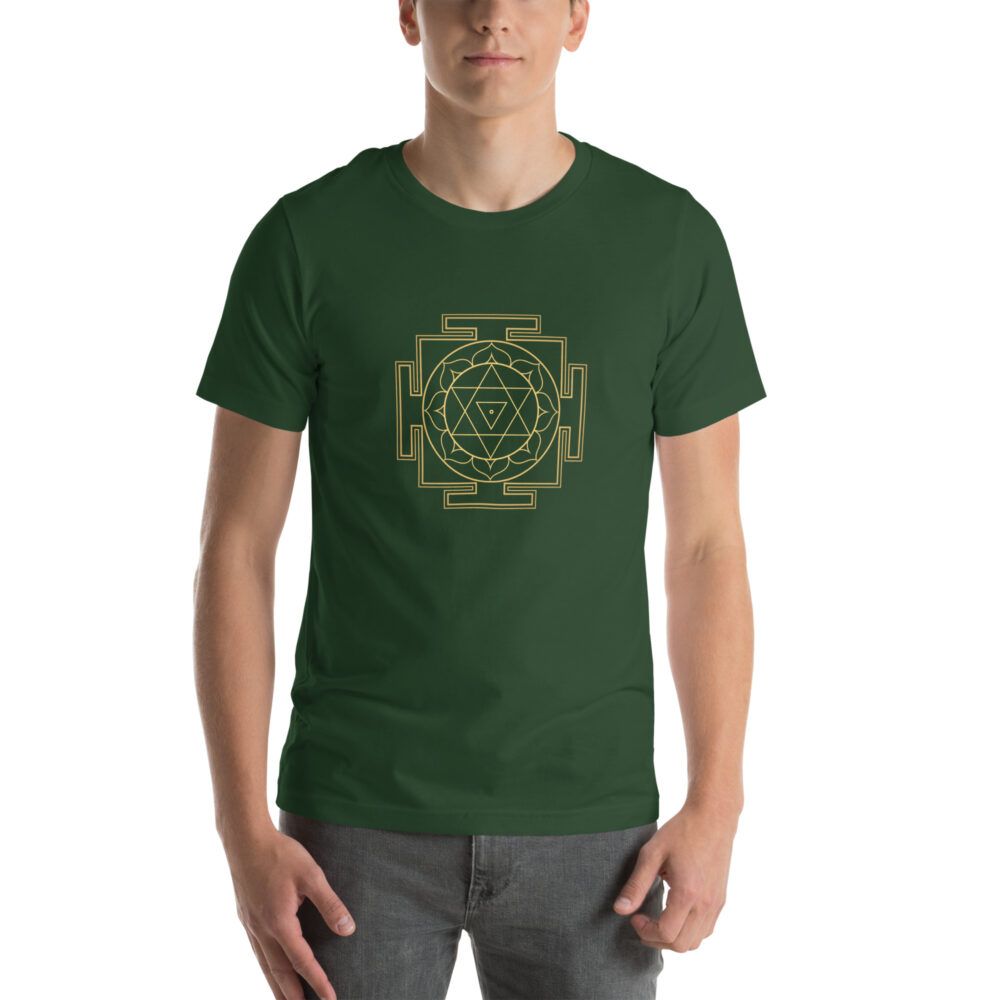 Camiseta de algodón unisex con geometría sagrada Shiva Yantra