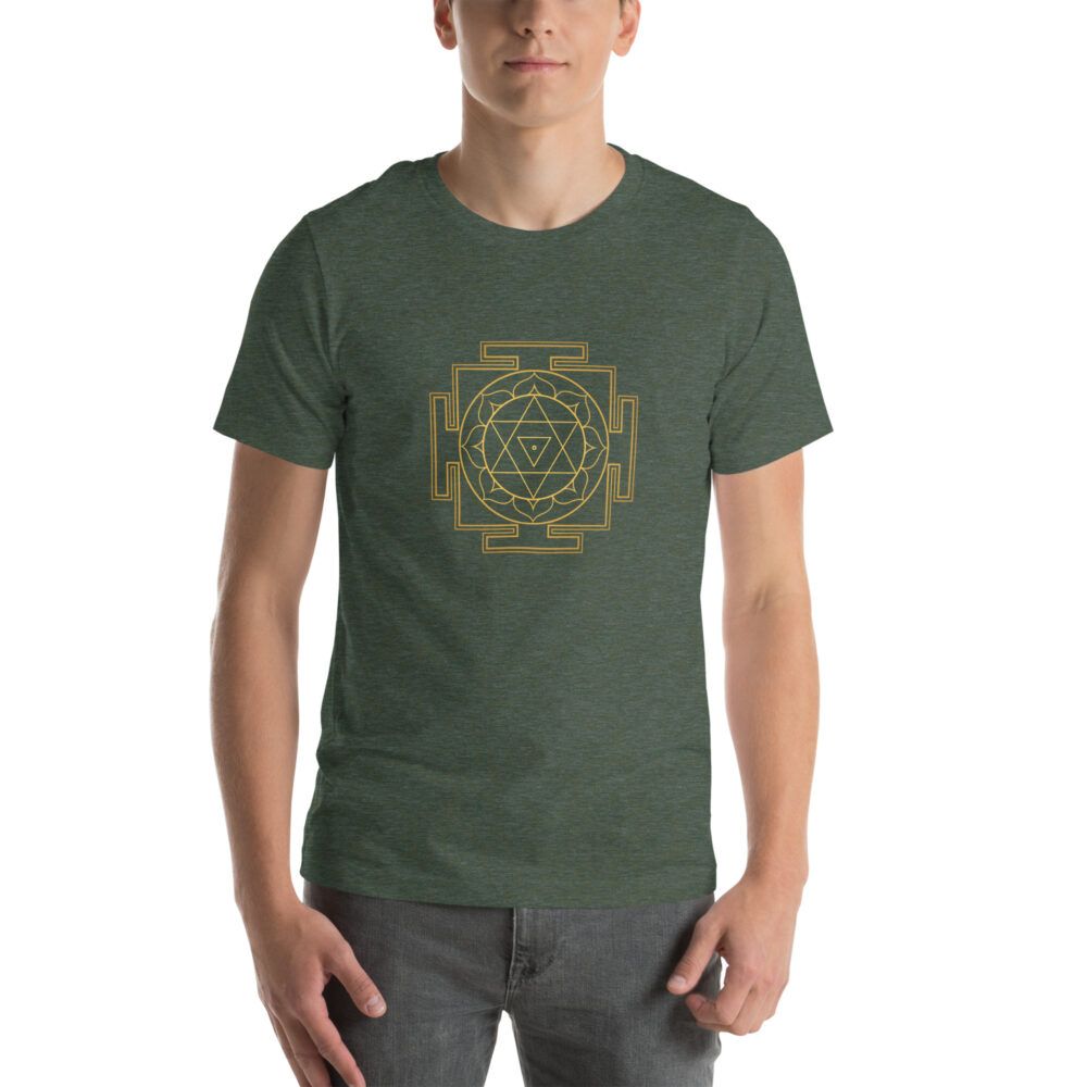 Camiseta de algodón unisex con geometría sagrada Shiva Yantra