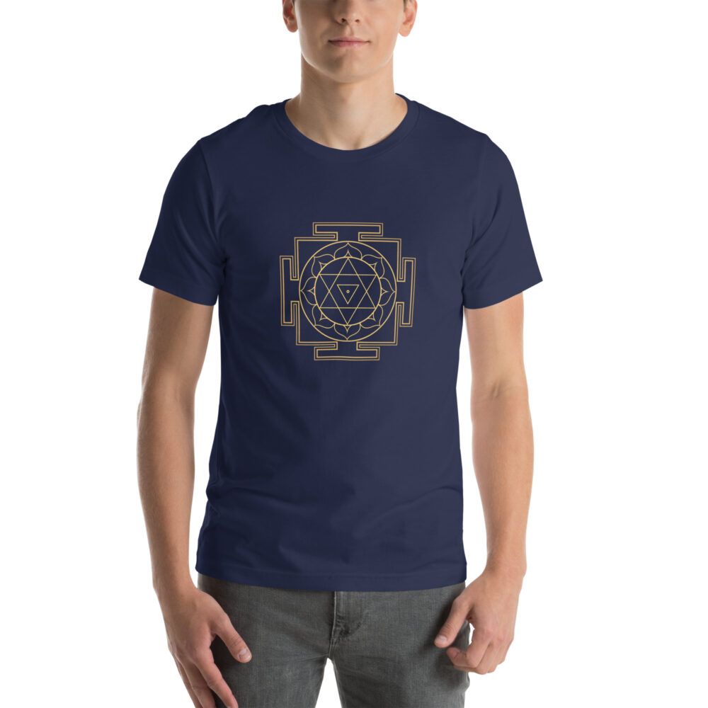 Camiseta de algodón unisex con geometría sagrada Shiva Yantra