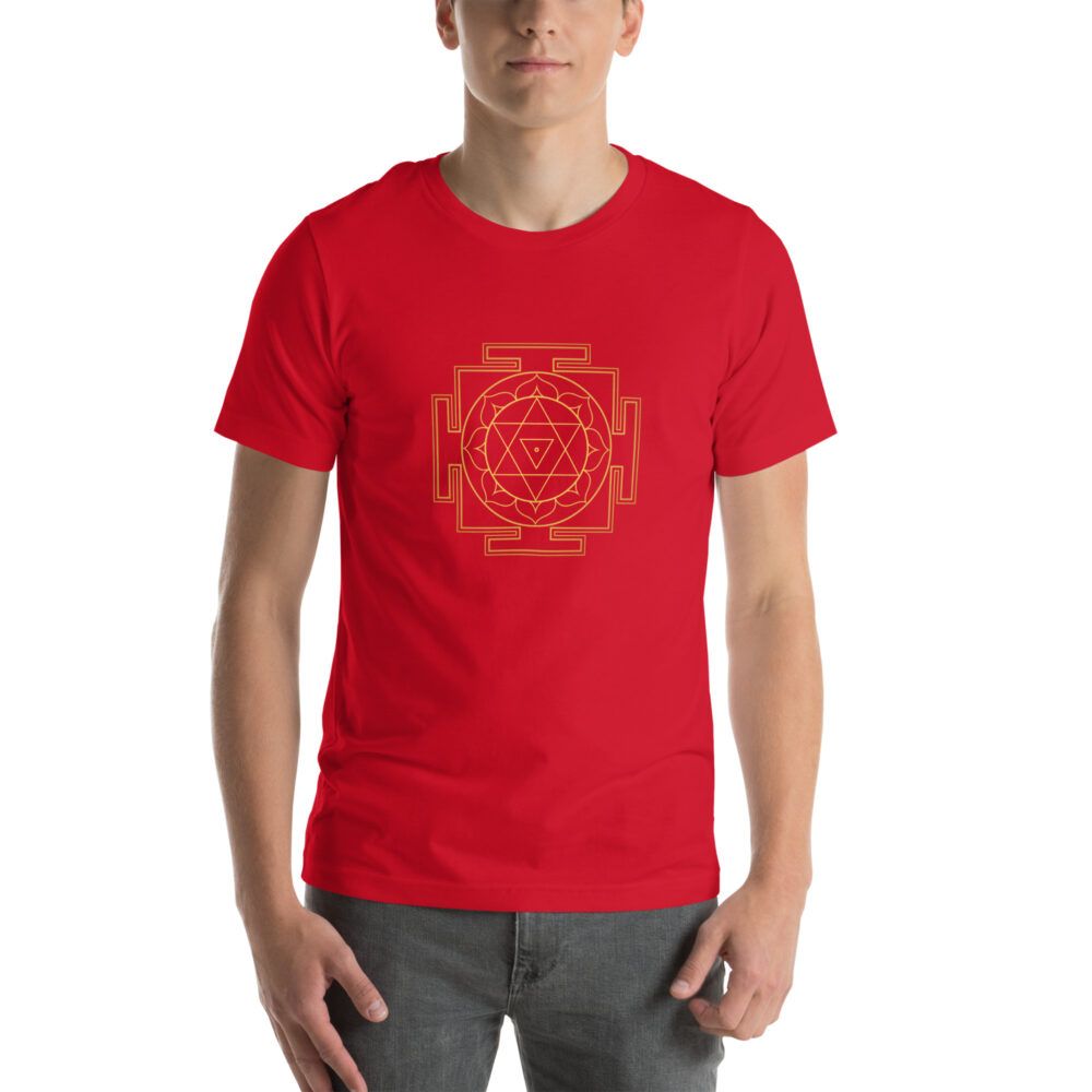 Camiseta de algodón unisex con geometría sagrada Shiva Yantra