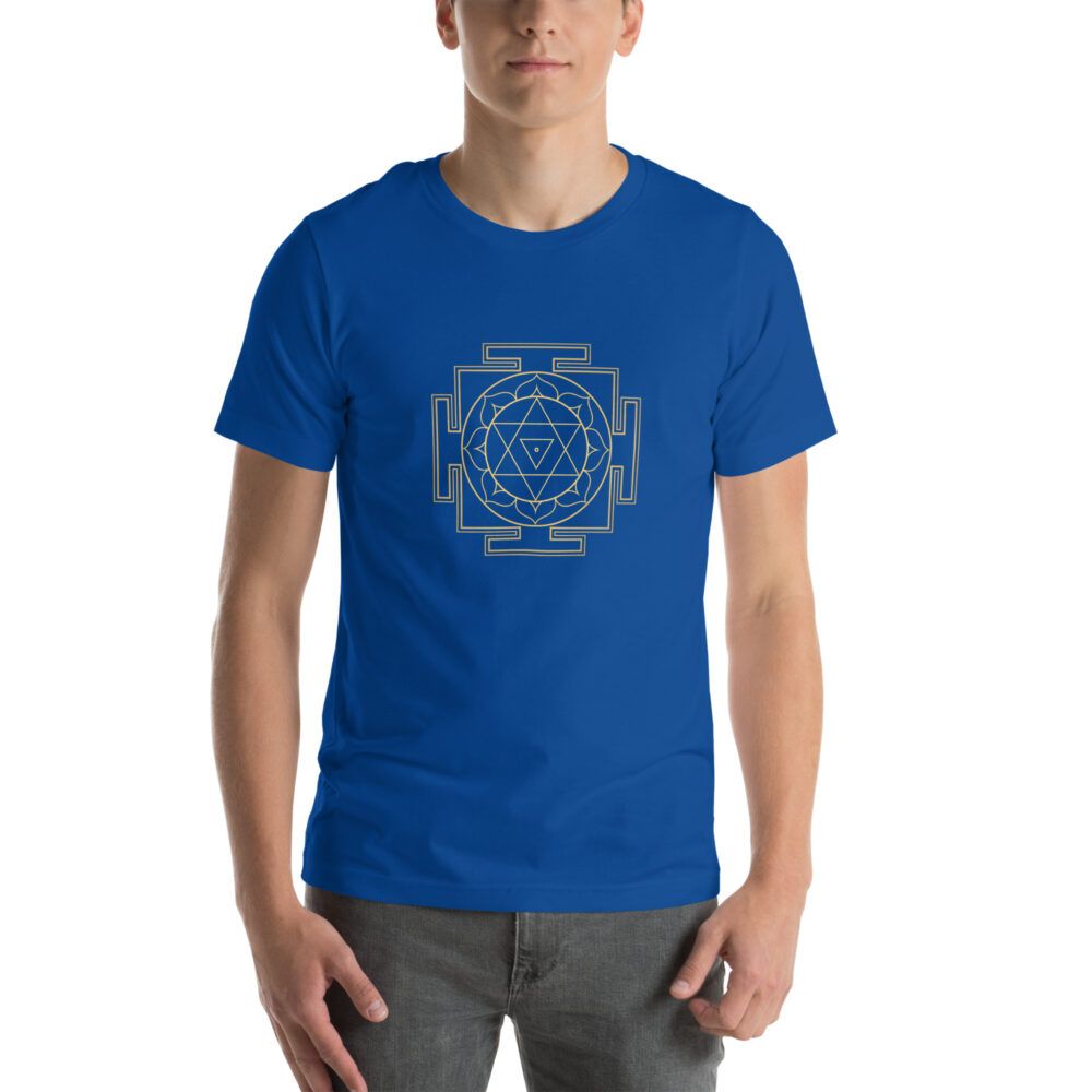 Camiseta de algodón unisex con geometría sagrada Shiva Yantra