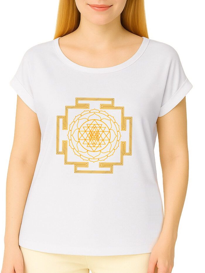 Camiseta orgánica de mujer con Sri Yantra