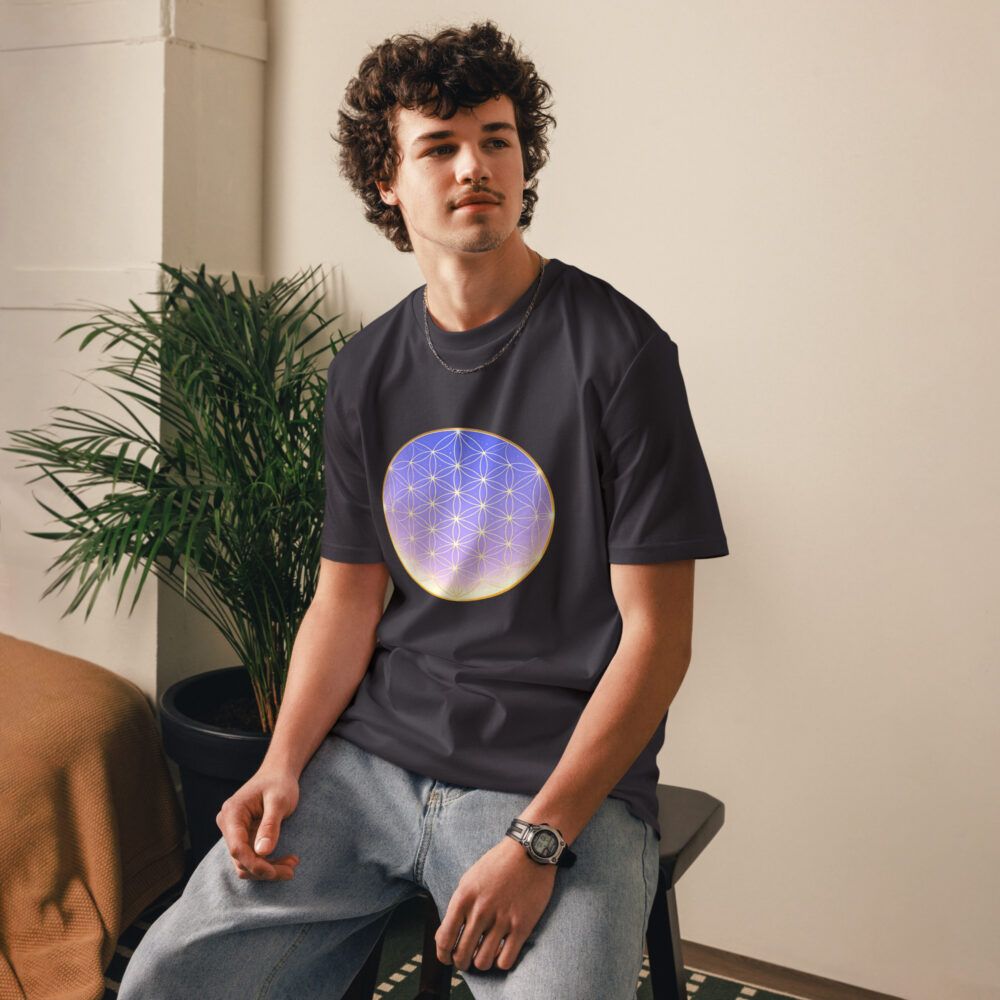 Camiseta de algodón orgánico unisex Flor de la Vida - Imagen 5