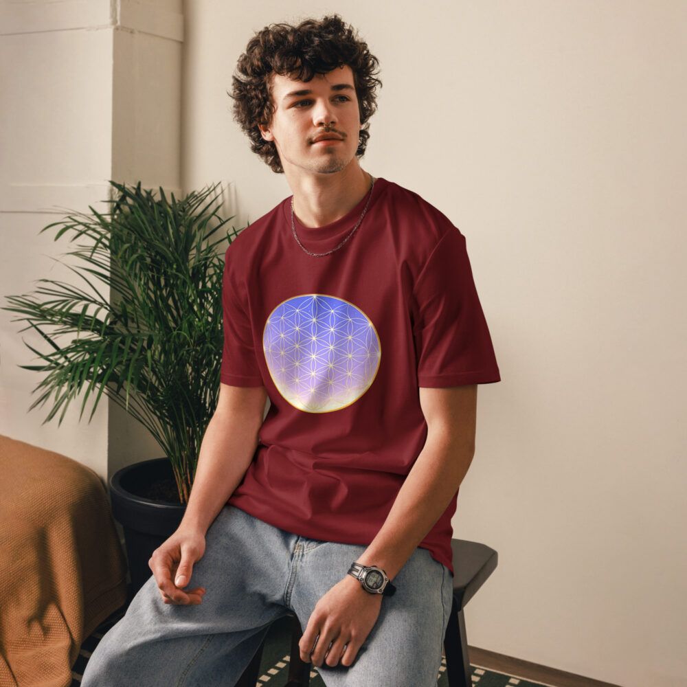 Camiseta de algodón orgánico unisex Flor de la Vida - Imagen 4