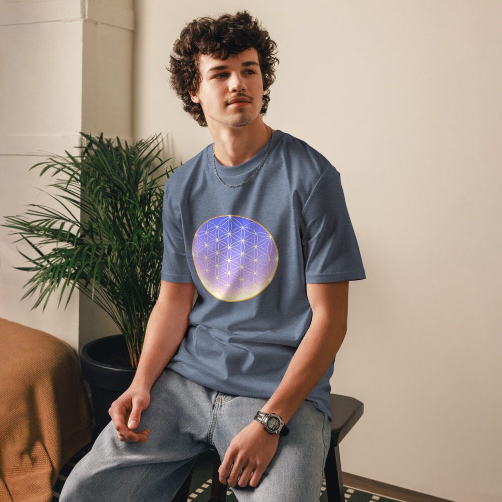 Camiseta de algodón orgánico unisex Flor de la Vida - Imagen 9