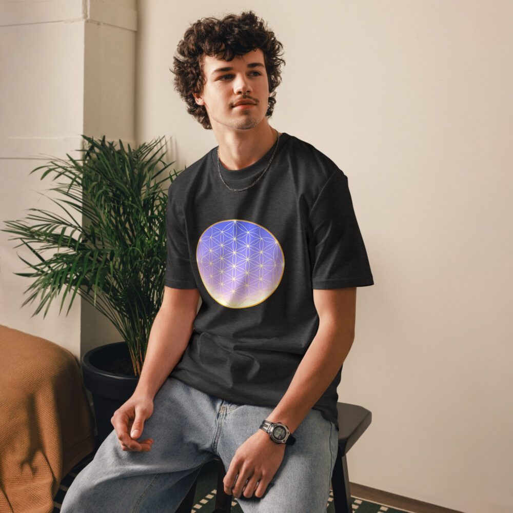 Camiseta de algodón orgánico unisex Flor de la Vida - Imagen 3