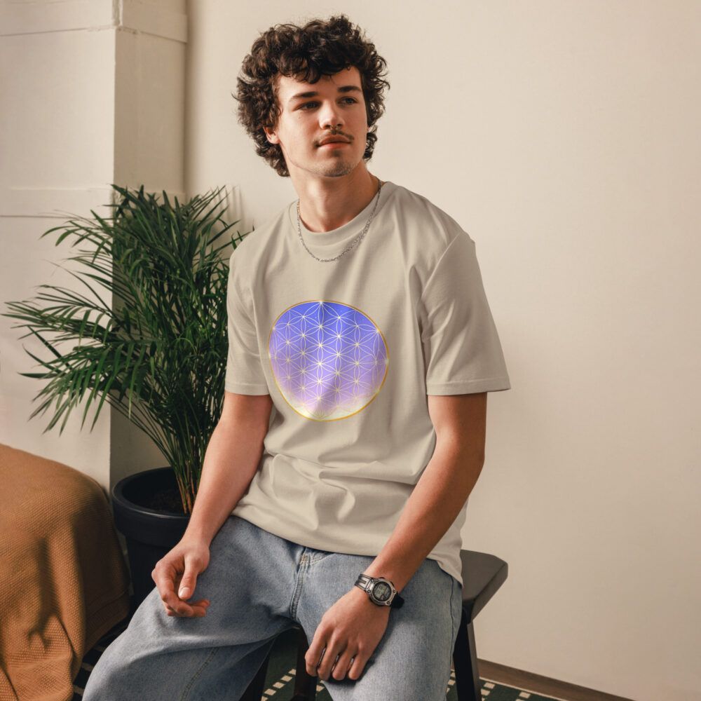 Camiseta de algodón orgánico unisex Flor de la Vida - Imagen 11