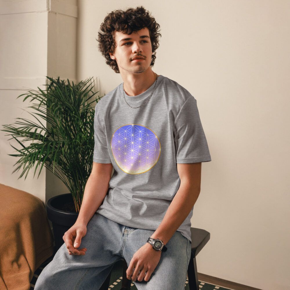 Camiseta de algodón orgánico unisex Flor de la Vida - Imagen 10