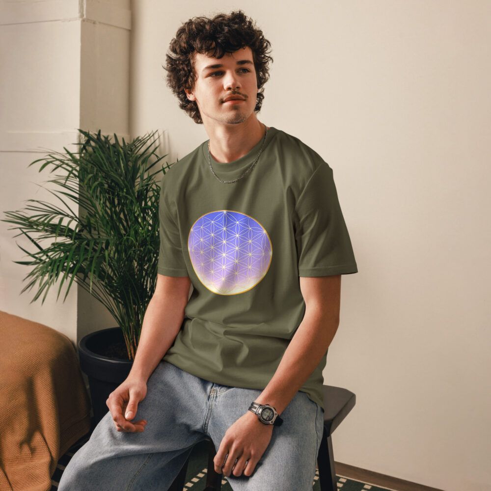 Camiseta de algodón orgánico unisex Flor de la Vida - Imagen 8