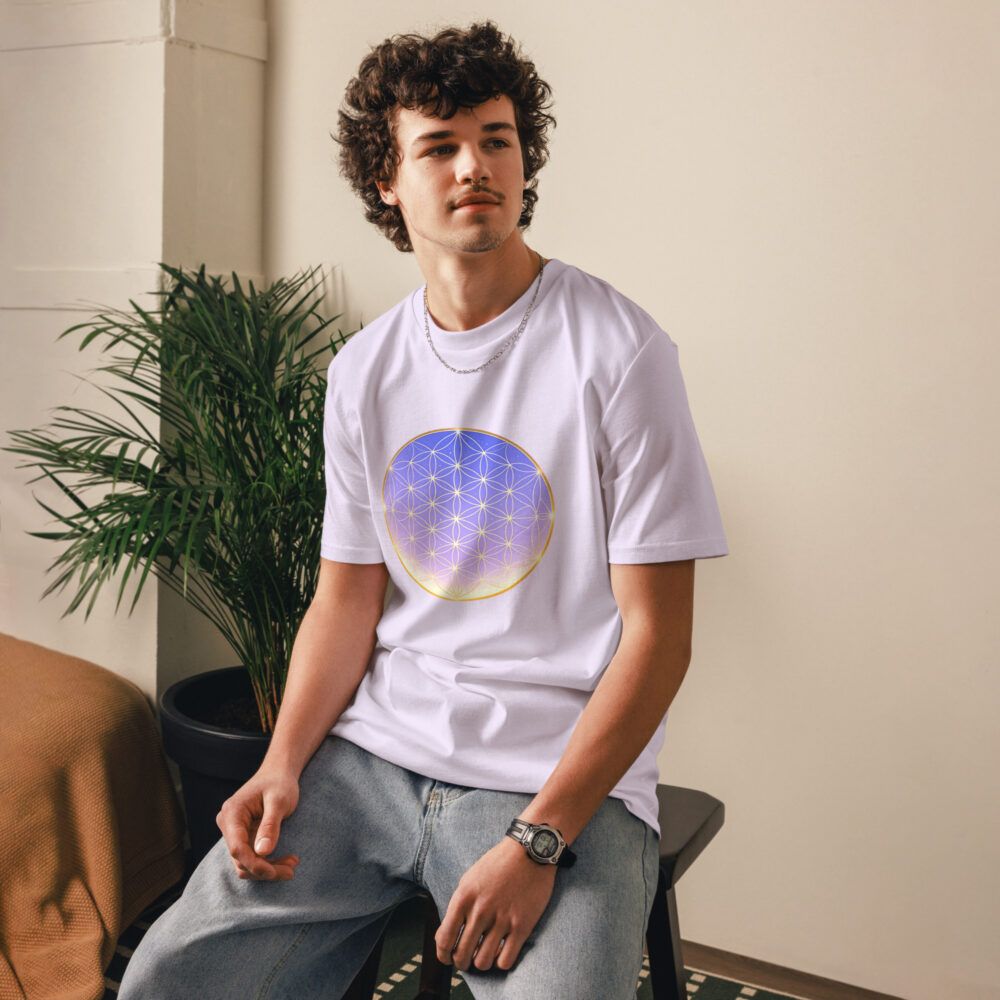 Camiseta de algodón orgánico unisex Flor de la Vida - Imagen 14