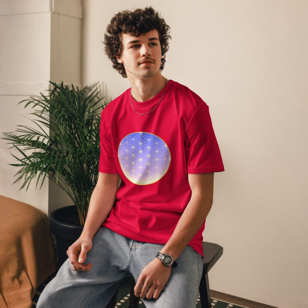Camiseta de algodón orgánico unisex Flor de la Vida - Imagen 6