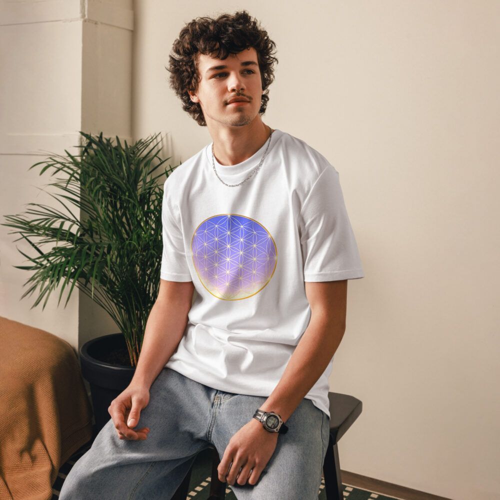 Camiseta de algodón orgánico unisex Flor de la Vida - Imagen 15