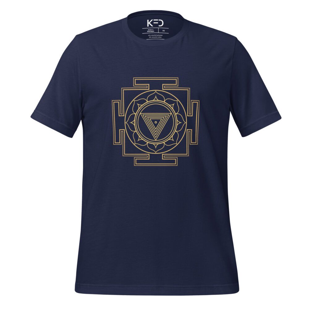 Camiseta eco unisex Kali Yantra dorado - Imagen 5