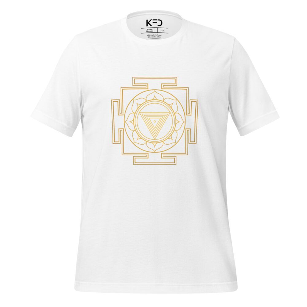 Camiseta eco unisex Kali Yantra dorado - Imagen 6