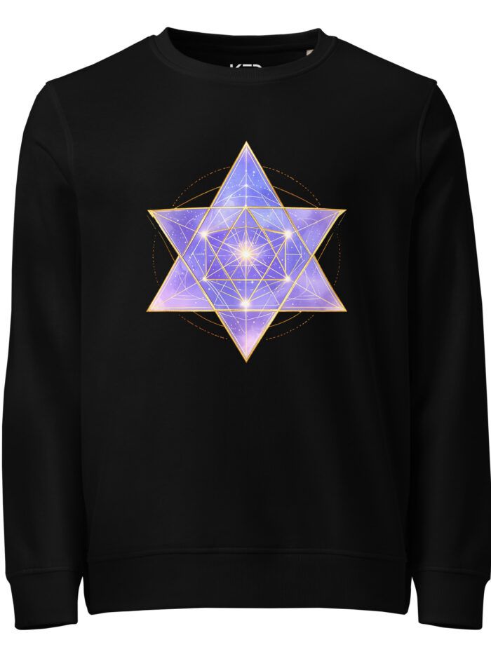 Sudadera orgánica unisex con merkaba